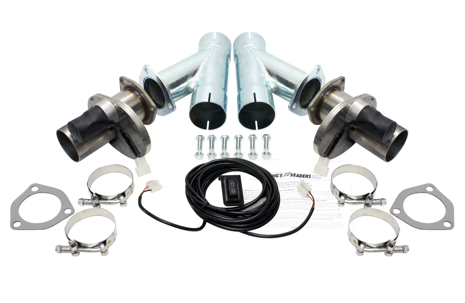 Tri-Y Headers for Electric Cut-Out 2 1_2_ Pair with Hook-Up Kit DEC250AK